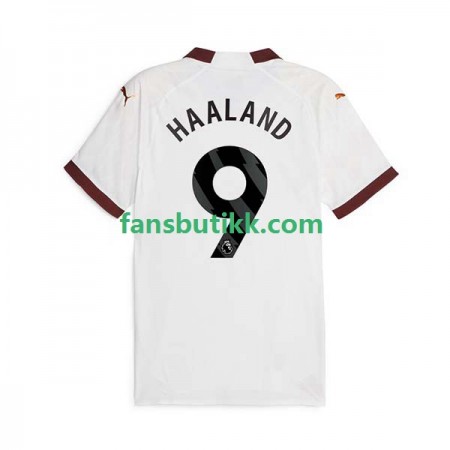 Fotballdrakt Manchester City Erling Haaland 9 Bortetrøye 2023-2024 Kortermet